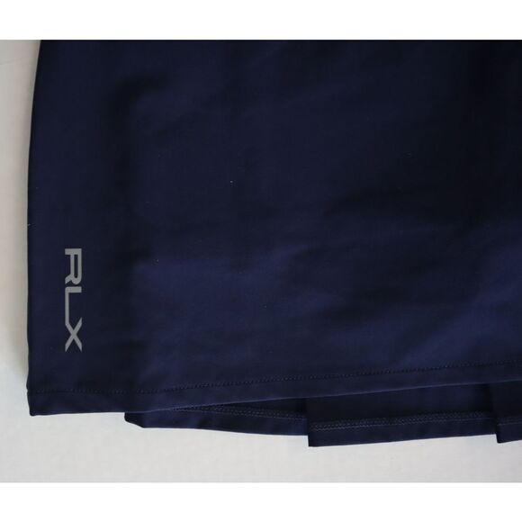 RLX Ralph Lauren Women Sz M Navy Pickleball Tennis Golf Pleated Back Skort - Picture 6 of 11